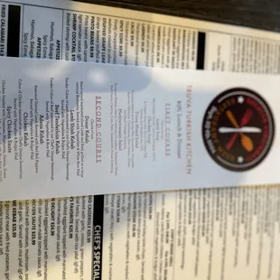 Greater Cincinnati Restaurant Week menu.