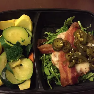 Candied Jalapeo Chicken Burger Plate