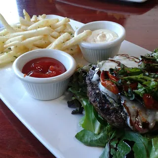 Caprese Burger Plate