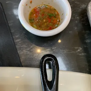 This dressing is the bees knees! Vinegar and spice... ugghhhh I want some more!