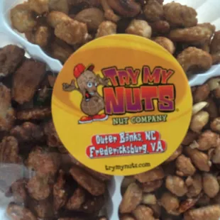 a container of nuts
