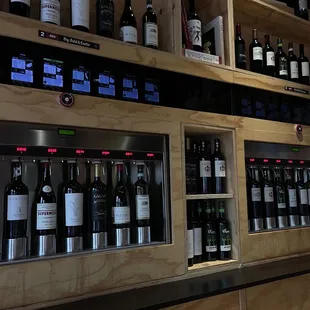 a variety of bottles of wine on display