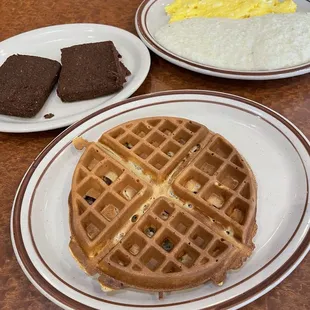 food, waffles