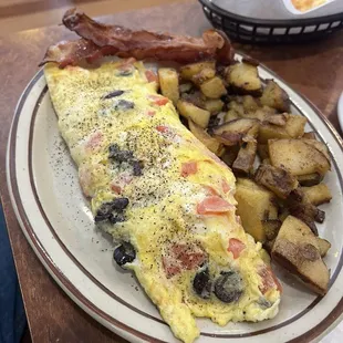 Greek Omelet with Bacon