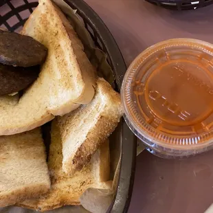 Bread and sausage