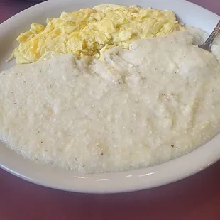 Grits and eggs were good