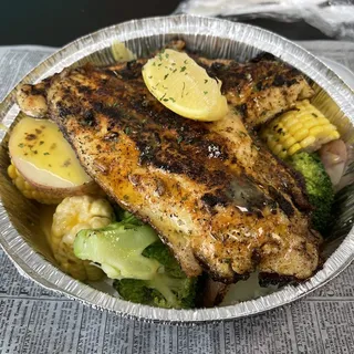 Blackened Catfish Veggie Bowl