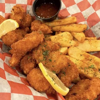 Crusted Sweet Chili Shrimp and Scallops Lunch Special