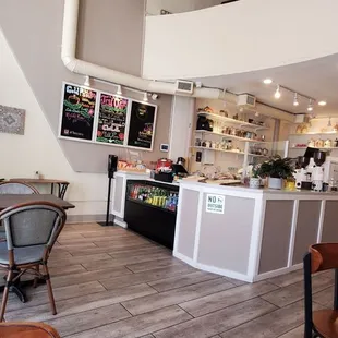 the interior of a coffee shop