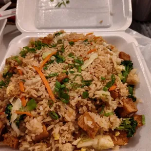 Tofu fried rice.