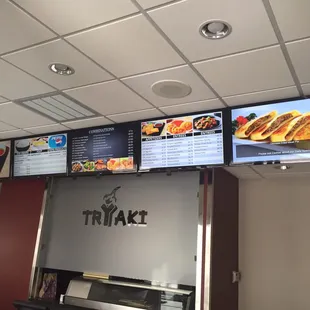 menus on the wall