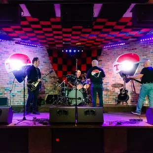 a band on stage