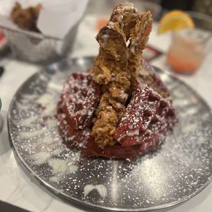 Red Velvet Waffle Lobster Tail