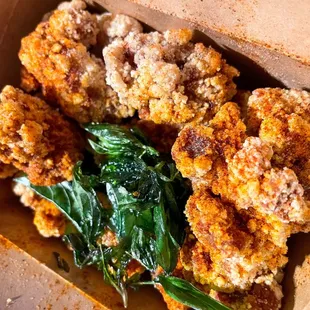 Basil Popcorn Chicken