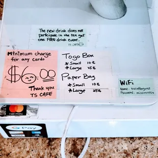 a note taped to a toaster