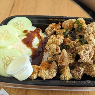 Popcorn chicken Rice Bowl