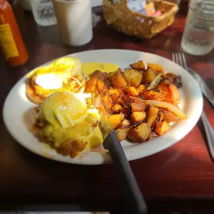 Sea-side crab cake Benedict. My go to when here. Also gatta have their amazing bloody-mary.