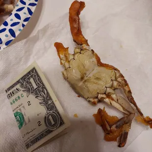 Miniature fried crab