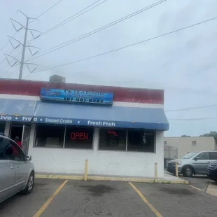 the front of the restaurant