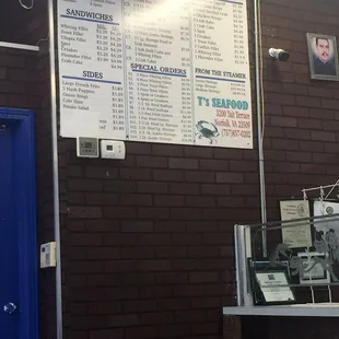 Photo of the menu , kinda bad photo but you can see