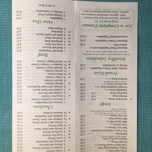 Appetizers, soup and some entrees