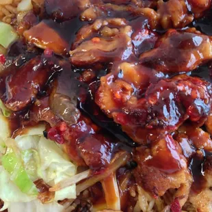 Dynamite chicken. For reals. Sweet and spicy/kick.