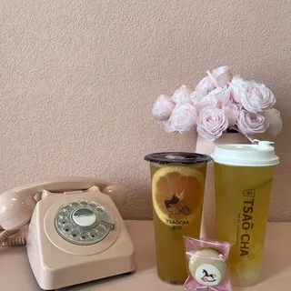 Colorful Fruits Green Tea