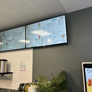 menus on the wall