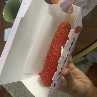 Hot Cheetos Corn Dog