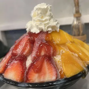 Double Mix - Strawberry mango shaved ice cream