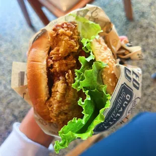 Honey garlic chicken sandwich