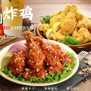 chicken wings and fried chicken, bbq chicken, bbq wings, chicken, chicken wings, fried chicken, poultry, food, fried chicken wings