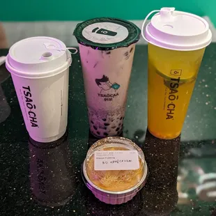 a variety of drinks