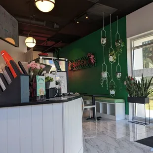the interior of a restaurant