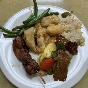 a plate of food on a table