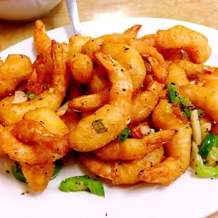 a plate of fried shrimp