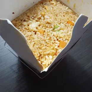 Chicken fried rice to-go, dinner size
