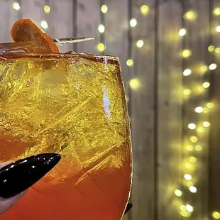 Builder: Ethiopian honey wine, aperol &amp; champagne