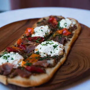 a flatbread pizza