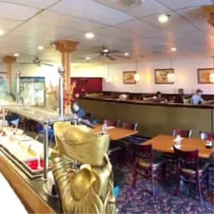 the inside of a restaurant