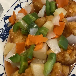 Sweet and sour shrimp