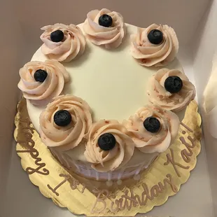 Delicious premade cake we picked up, ordered in July it was American (4th of July themed) SO GOOD!