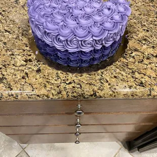 There shades of purple rosettes.