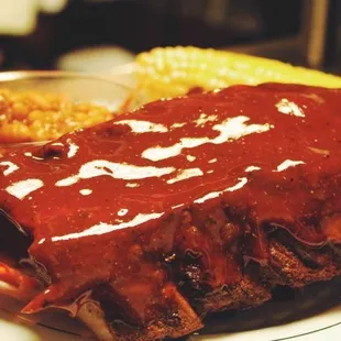 Tender Ribs with our homemade BBQ sauce