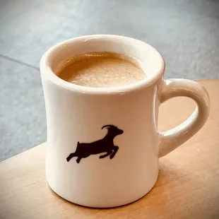 Americano with almond milk.