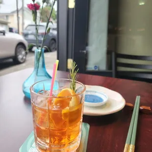 House cocktail: Old Fashioned with Bourbon