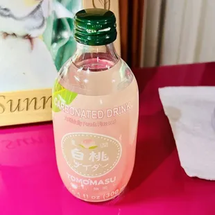 White peach Japanese seltzer