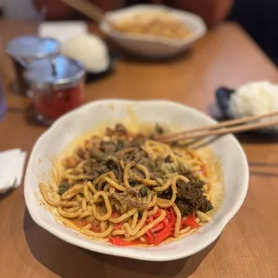 Spiciest ramen plate , spicy 6 and numbness 6