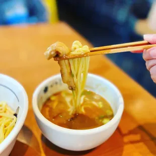 My Tsukemen noodle pull!