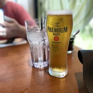 Suntory draft-- the sole beer they offer on draft